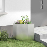 Produktbild för Hörnställning Silver 45 x 45 x 50 cm Rostfritt stål