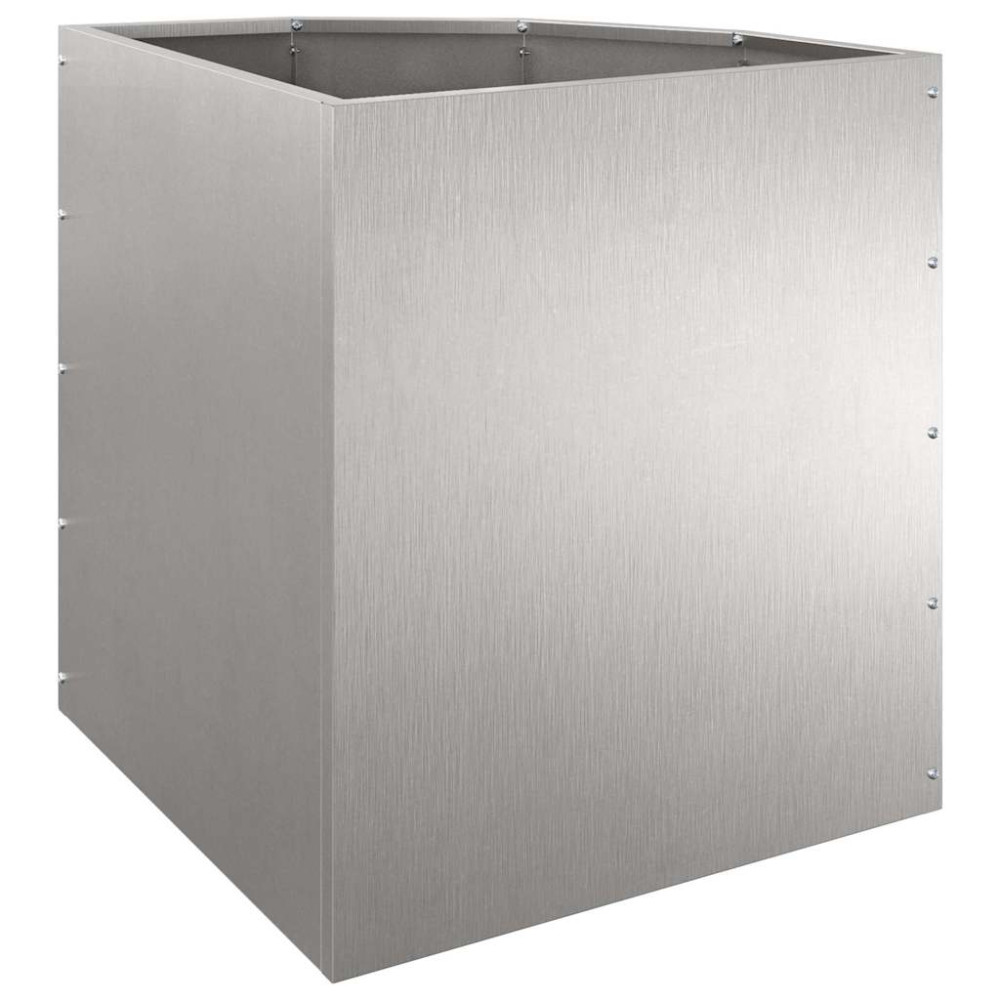 Produktbild för Hörnställning Silver 45 x 45 x 50 cm Rostfritt stål