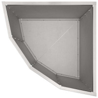 Produktbild för Hörnställning Silver 45 x 45 x 50 cm Rostfritt stål