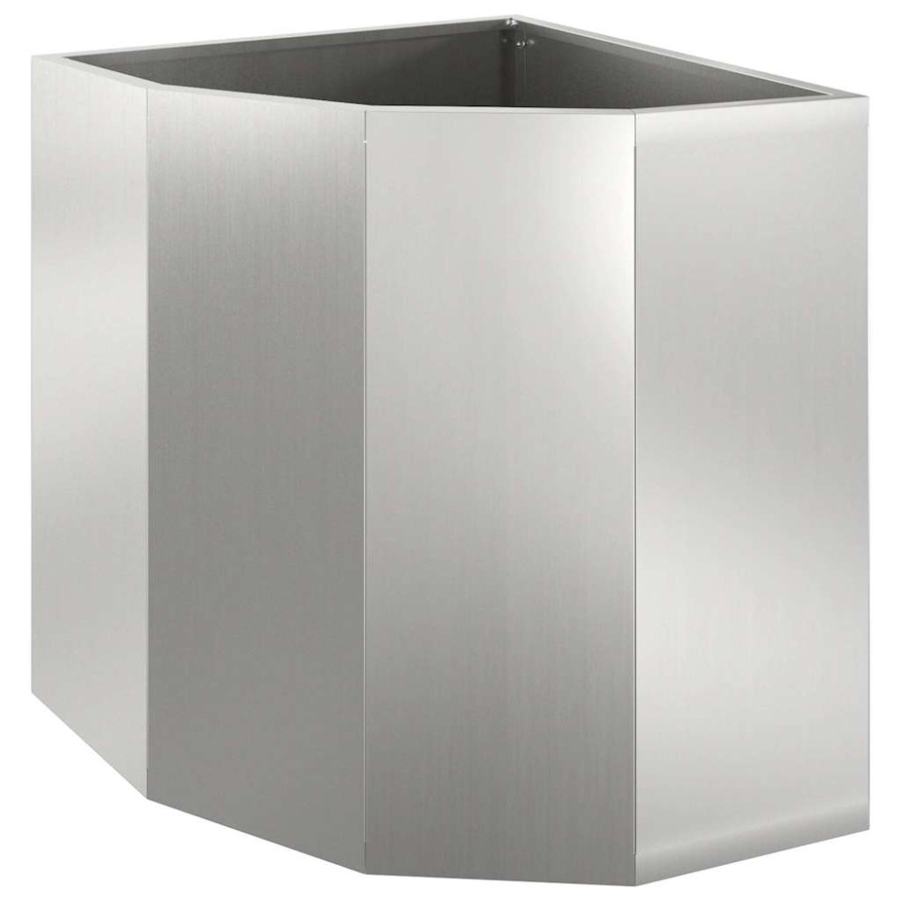 Produktbild för Hörnställning Silver 45 x 45 x 50 cm Galvaniserat stål