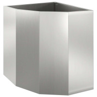 Produktbild för Hörnställning Silver 45 x 45 x 50 cm Galvaniserat stål