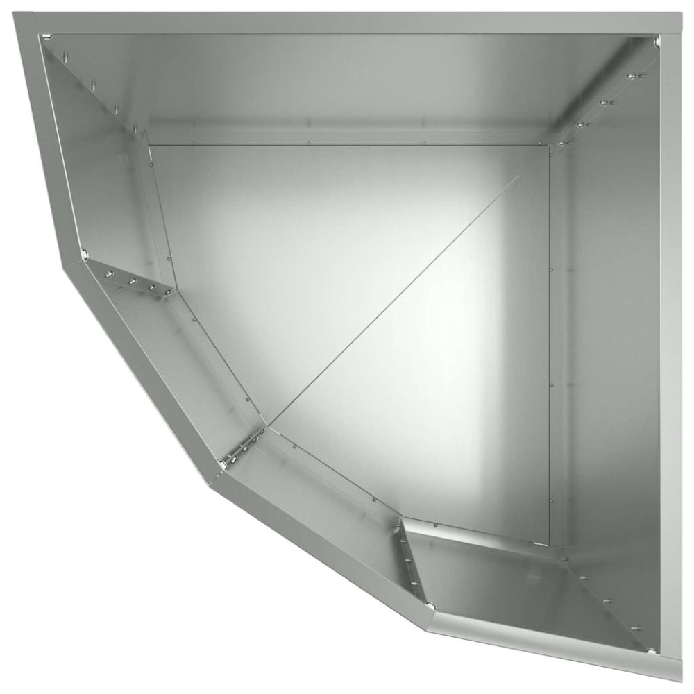 Produktbild för Hörnställning Silver 45 x 45 x 50 cm Galvaniserat stål
