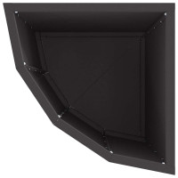 Produktbild för Hörnställning Svart 30 x 30 x 50 cm Stål