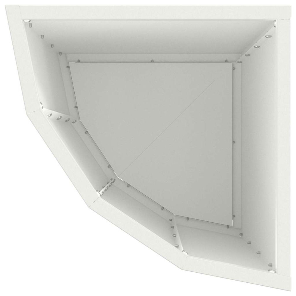Produktbild för Hörnställning Vit 30 x 30 x 50 cm Stål