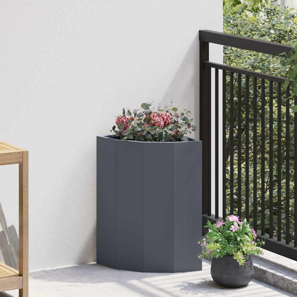Produktbild för Hörnställning Antracit 30 x 30 x 50 cm Stål