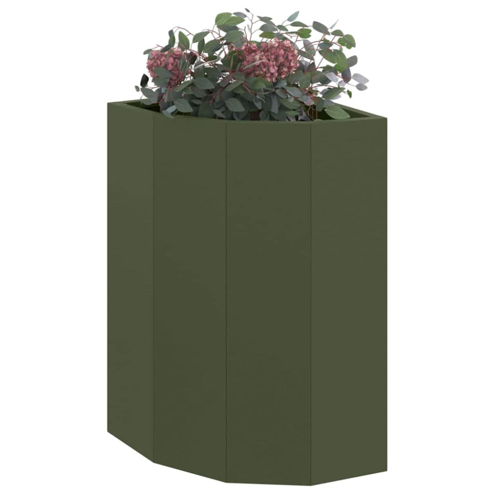 Produktbild för Hörnställning Olivgrön 30 x 30 x 50 cm Stål