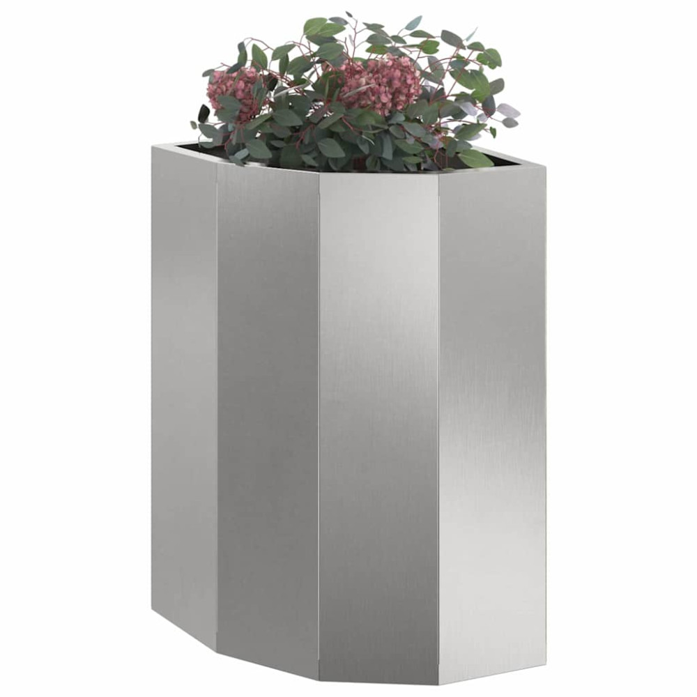 Produktbild för Hörnställning Silver 30 x 30 x 50 cm Rostfritt stål