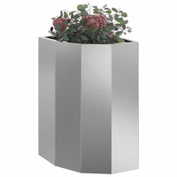 Produktbild för Hörnställning Silver 30 x 30 x 50 cm Rostfritt stål