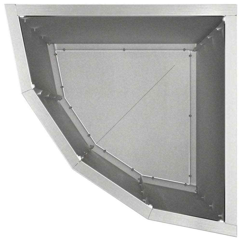 Produktbild för Hörnställning Silver 30 x 30 x 50 cm Rostfritt stål
