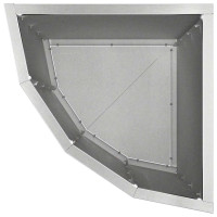 Produktbild för Hörnställning Silver 30 x 30 x 50 cm Rostfritt stål