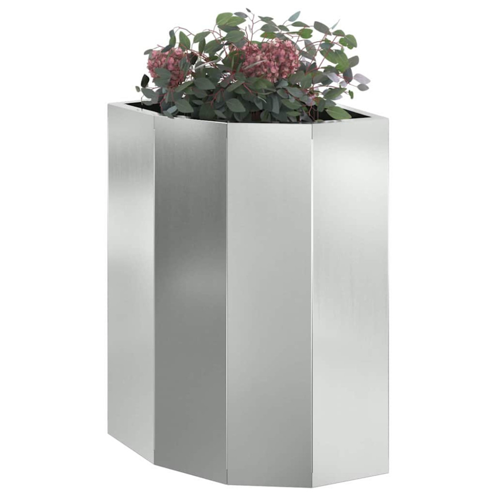 Produktbild för Hörnställning Silver 30 x 30 x 50 cm Galvaniserat stål