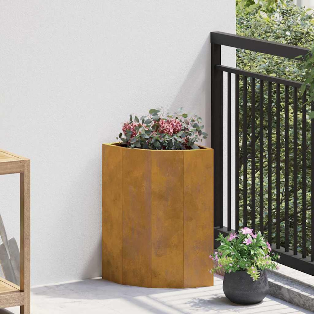 Produktbild för Hörnställning Rostig 30 x 30 x 50 cm cortenstål
