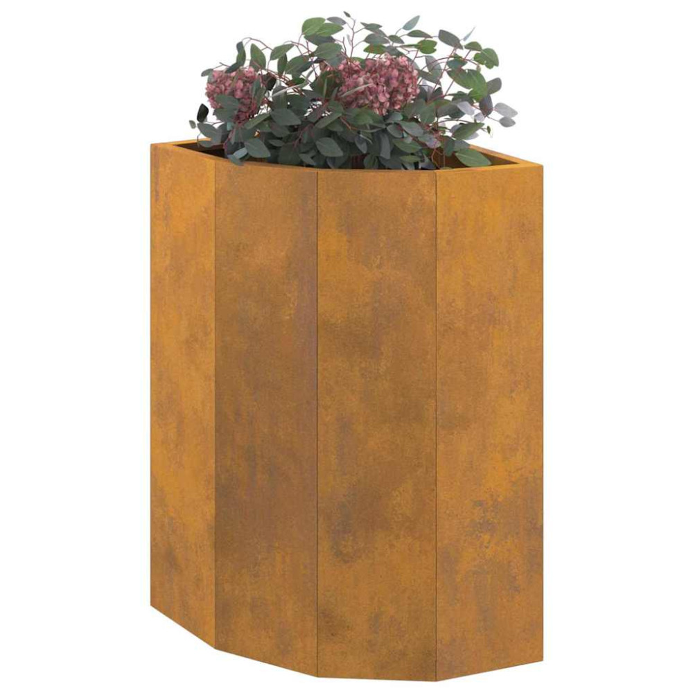 Produktbild för Hörnställning Rostig 30 x 30 x 50 cm cortenstål