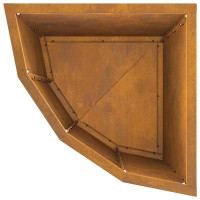 Produktbild för Hörnställning Rostig 30 x 30 x 50 cm cortenstål