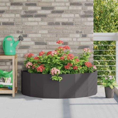vidaXL Planteringskärl Svart 120 x 60 x 35 cm Stål