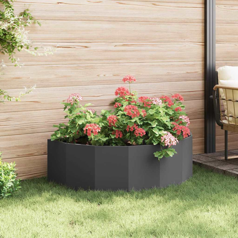 Produktbild för Planteringskärl Svart 120 x 60 x 35 cm Stål