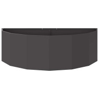 Produktbild för Planteringskärl Svart 120 x 60 x 35 cm Stål