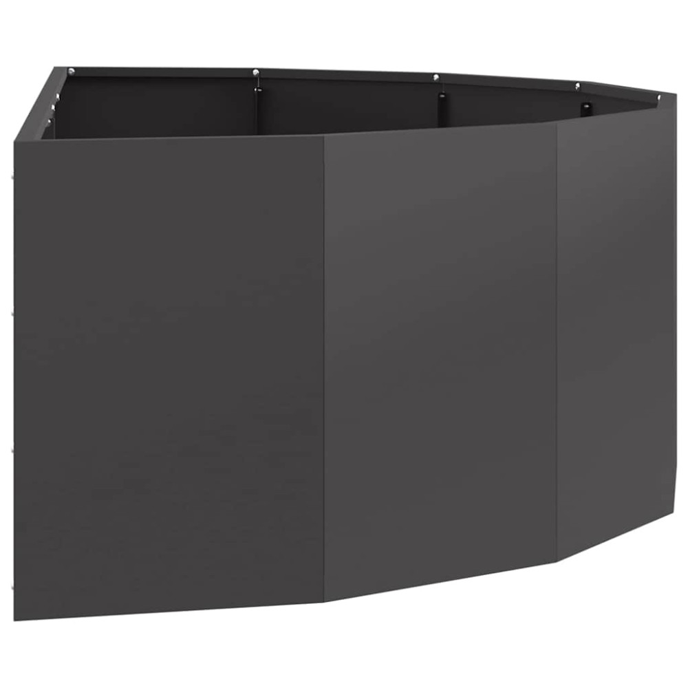 Produktbild för Planteringskärl Svart 120 x 60 x 35 cm Stål