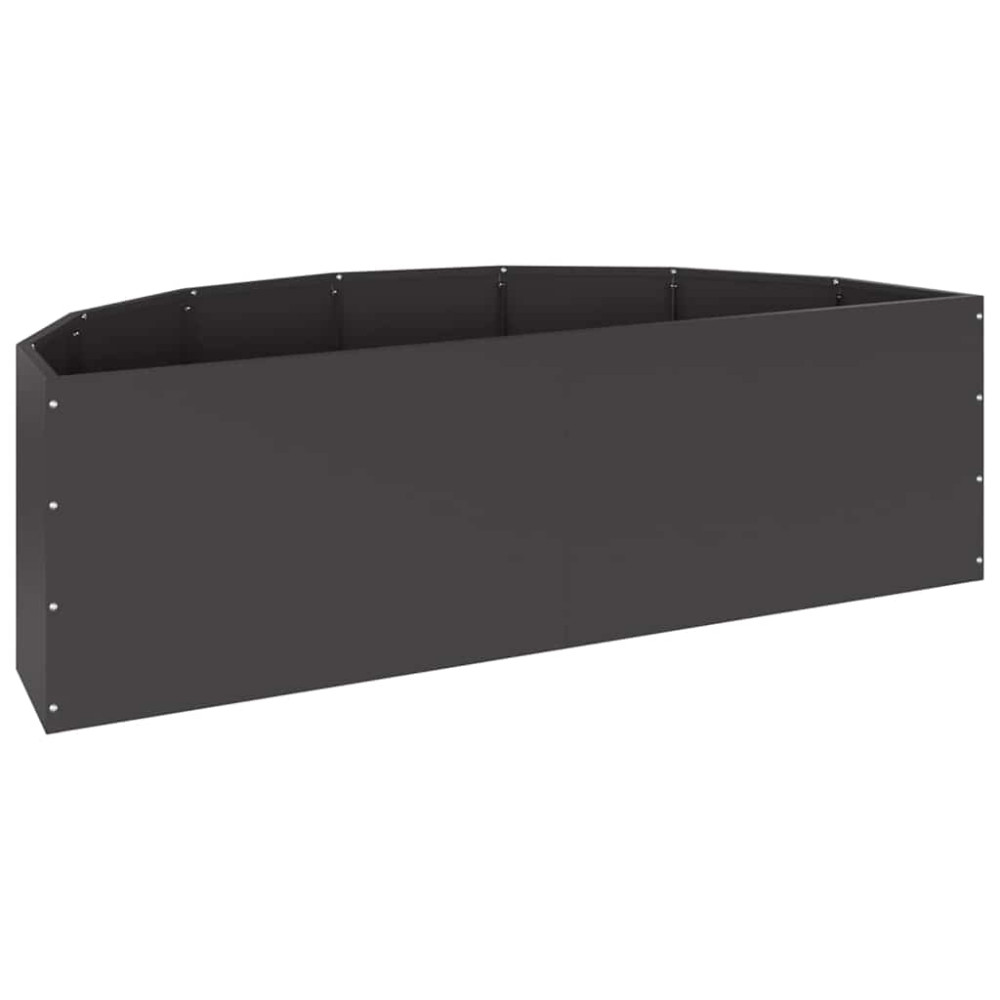 Produktbild för Planteringskärl Svart 120 x 60 x 35 cm Stål