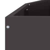 Produktbild för Planteringskärl Svart 120 x 60 x 35 cm Stål