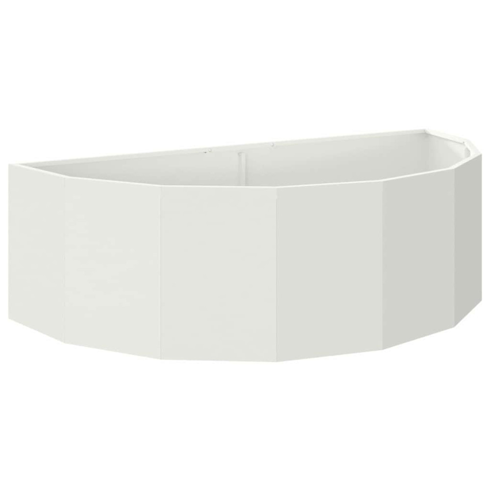 Produktbild för Planteringskärl Vit 120 x 60 x 35 cm Stål