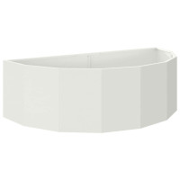Produktbild för Planteringskärl Vit 120 x 60 x 35 cm Stål