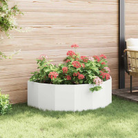 Produktbild för Planteringskärl Vit 120 x 60 x 35 cm Stål