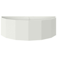 Produktbild för Planteringskärl Vit 120 x 60 x 35 cm Stål