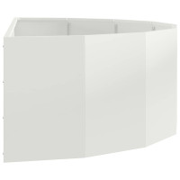 Produktbild för Planteringskärl Vit 120 x 60 x 35 cm Stål