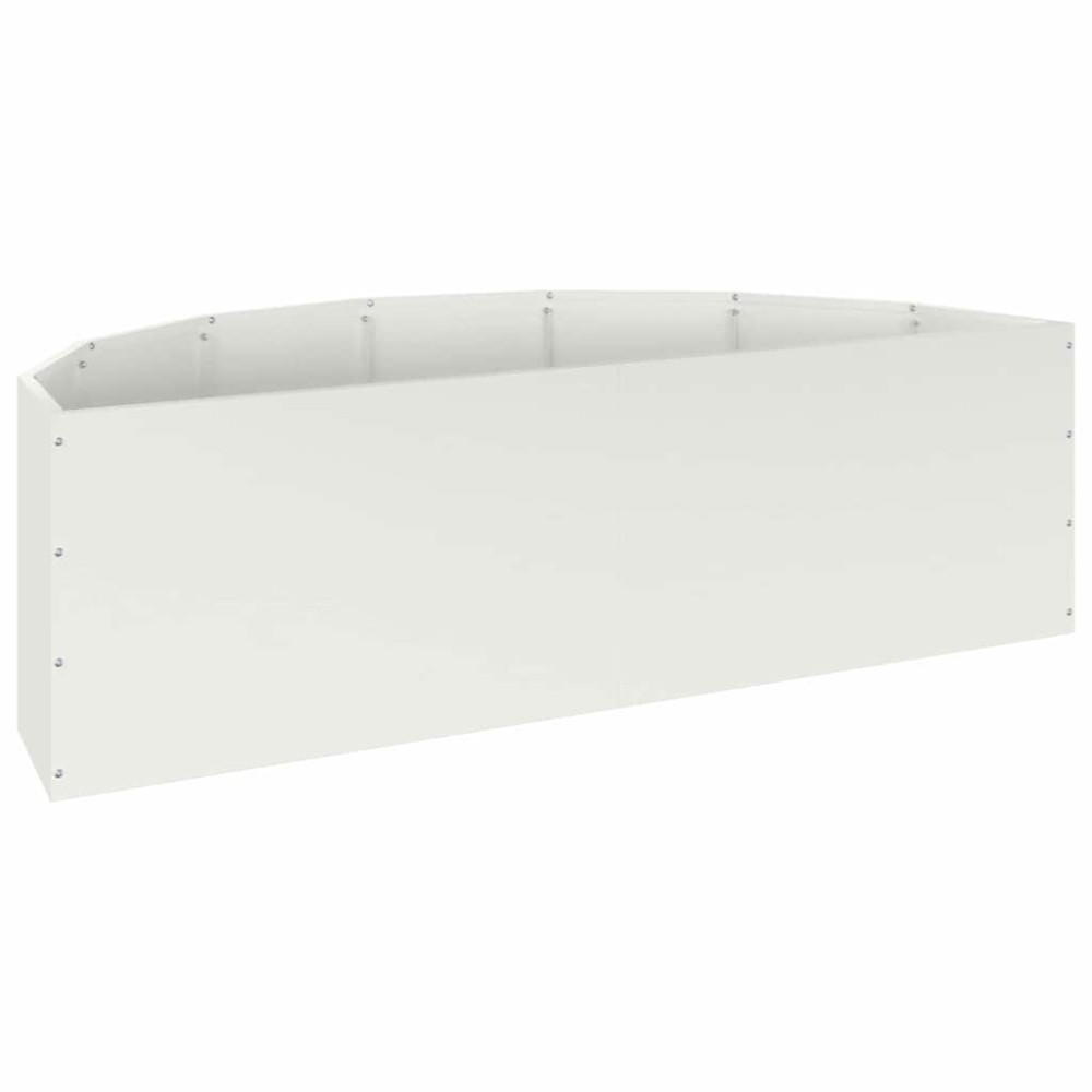 Produktbild för Planteringskärl Vit 120 x 60 x 35 cm Stål