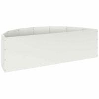 Produktbild för Planteringskärl Vit 120 x 60 x 35 cm Stål