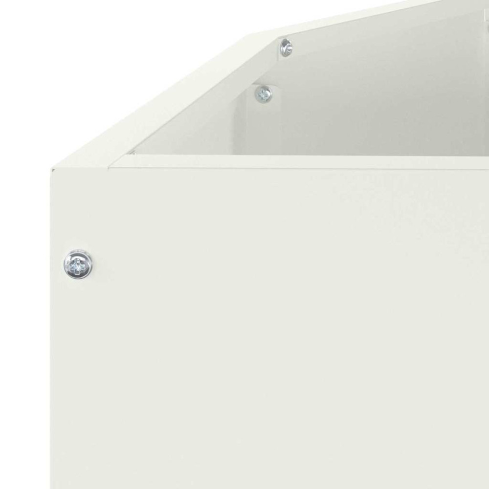 Produktbild för Planteringskärl Vit 120 x 60 x 35 cm Stål