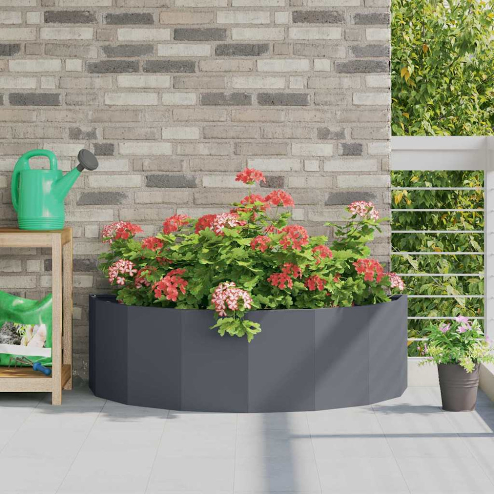 Produktbild för Planteringskärl Antracit 120 x 60 x 35 cm Stål