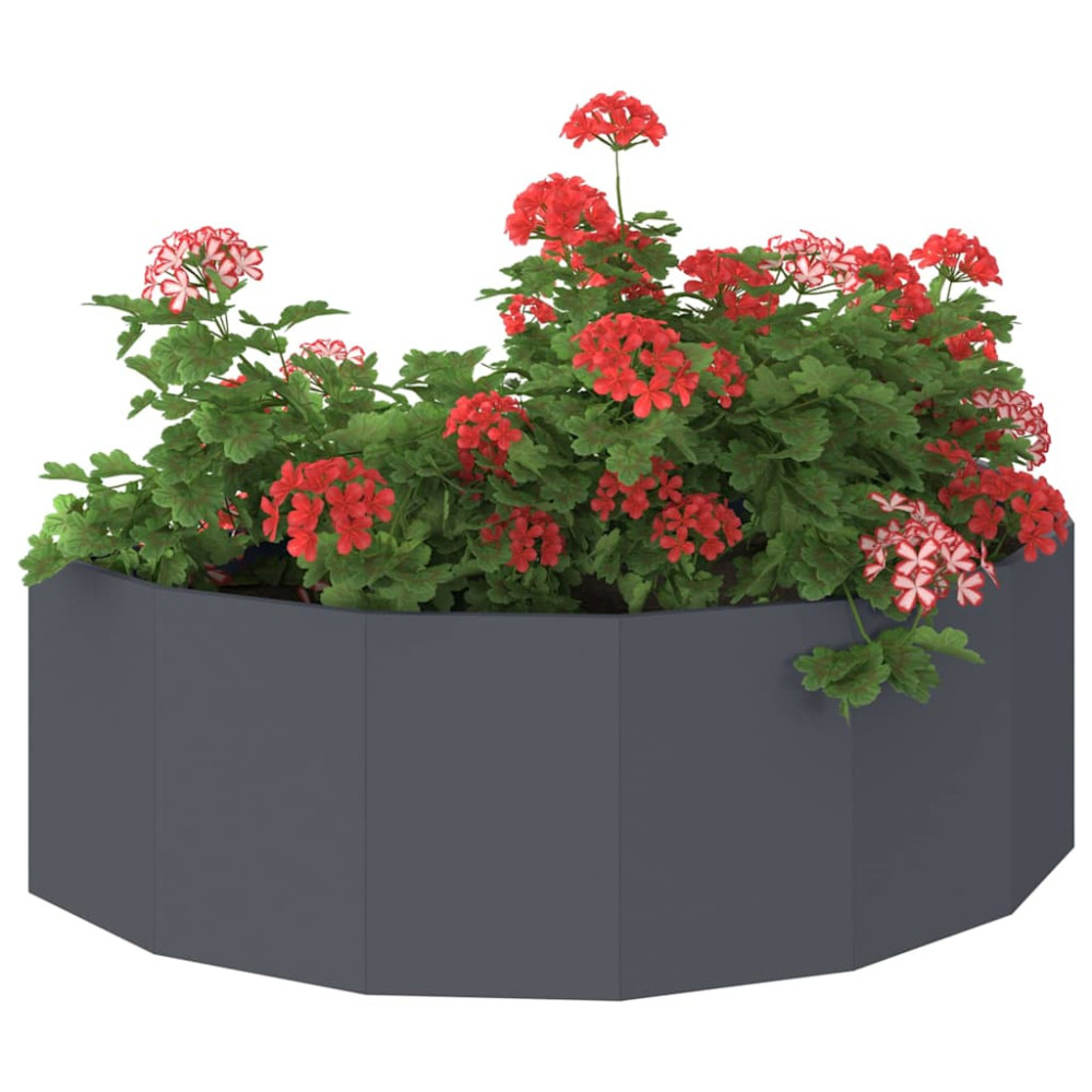 Produktbild för Planteringskärl Antracit 120 x 60 x 35 cm Stål