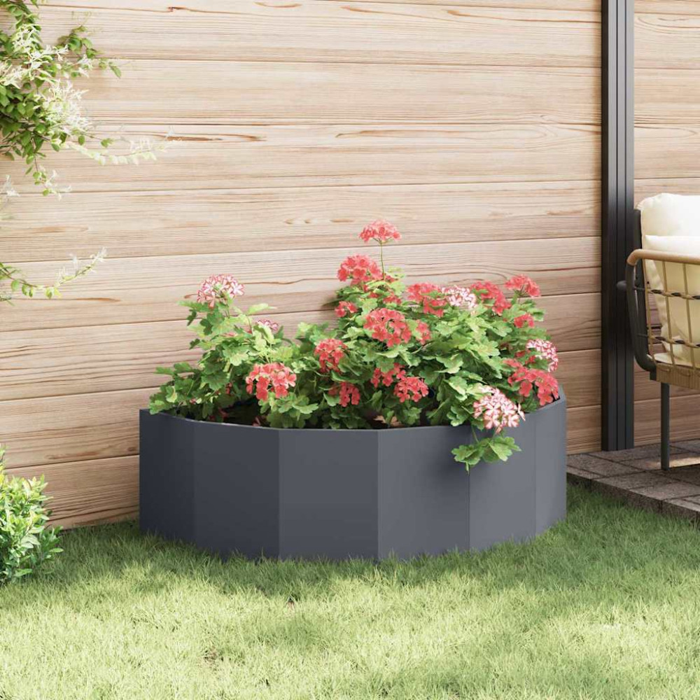 Produktbild för Planteringskärl Antracit 120 x 60 x 35 cm Stål