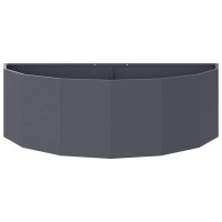 Produktbild för Planteringskärl Antracit 120 x 60 x 35 cm Stål