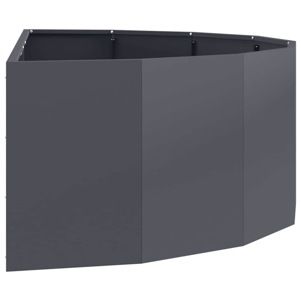Produktbild för Planteringskärl Antracit 120 x 60 x 35 cm Stål