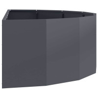 Produktbild för Planteringskärl Antracit 120 x 60 x 35 cm Stål