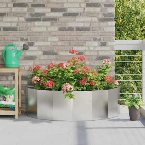 vidaXL Planteringskärl Silver 120 x 60 x 35 cm Rostfritt stål