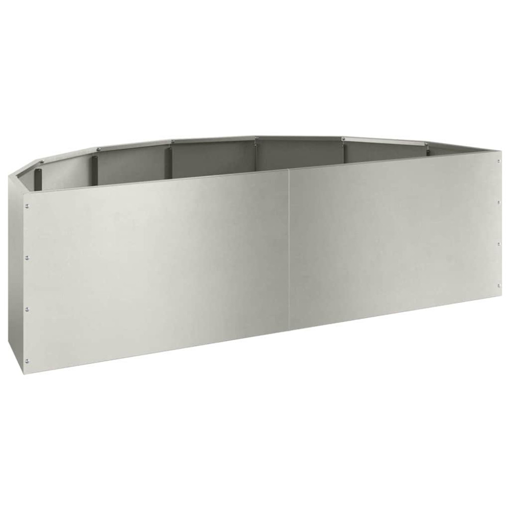 Produktbild för Planteringskärl Silver 120 x 60 x 35 cm Rostfritt stål