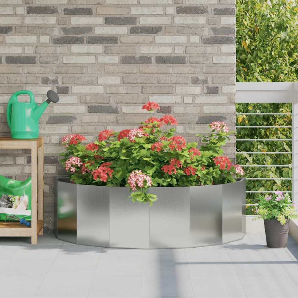 Produktbild för Planteringskärl Silver 120 x 60 x 35 cm Galvaniserat Stål