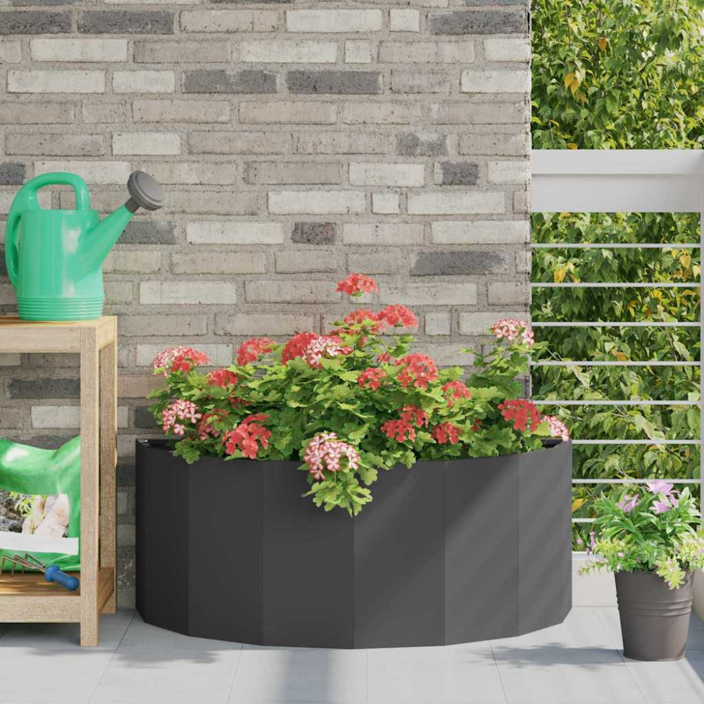Produktbild för Planteringskärl Svart 90 x 45 x 35 cm Stål