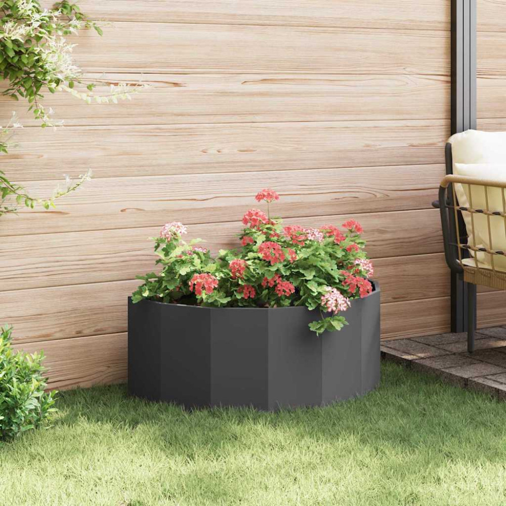 Produktbild för Planteringskärl Svart 90 x 45 x 35 cm Stål
