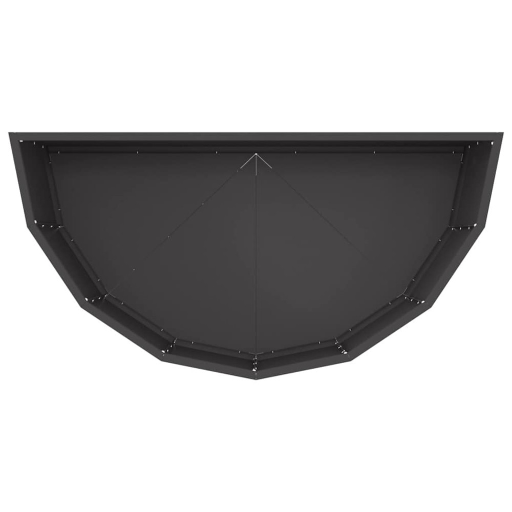 Produktbild för Planteringskärl Svart 90 x 45 x 35 cm Stål