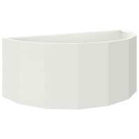 Produktbild för Planteringskärl Vit 90 x 45 x 35 cm Stål