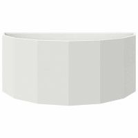 Produktbild för Planteringskärl Vit 90 x 45 x 35 cm Stål