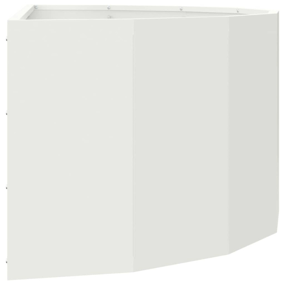 Produktbild för Planteringskärl Vit 90 x 45 x 35 cm Stål