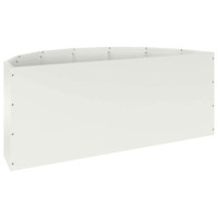 Produktbild för Planteringskärl Vit 90 x 45 x 35 cm Stål