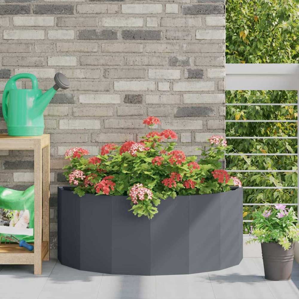 Produktbild för Planteringskärl Antracit 90 x 45 x 35 cm Stål