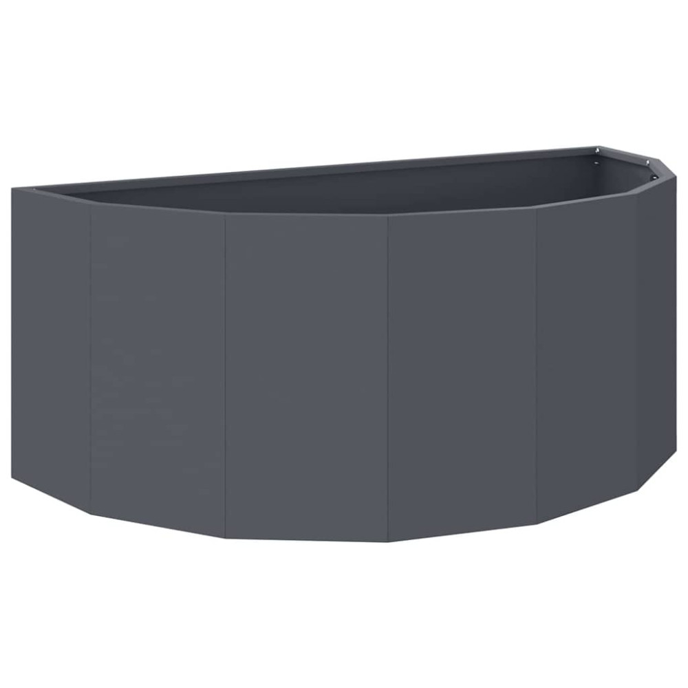 Produktbild för Planteringskärl Antracit 90 x 45 x 35 cm Stål